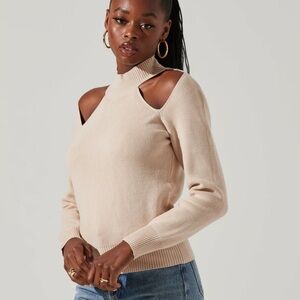 Astr Brown Ribbed Knit Top
